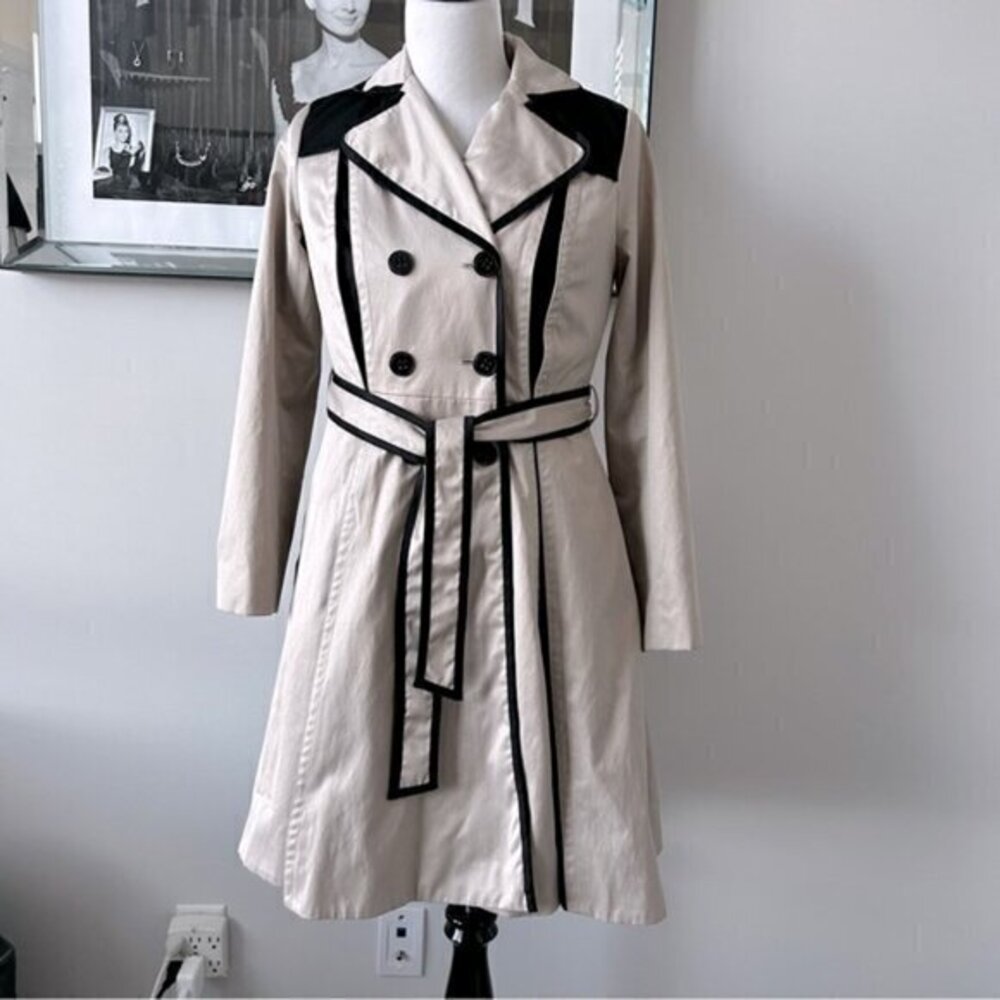 Principles by Ben de Lisi Fit and Flare Trench Coat (c)